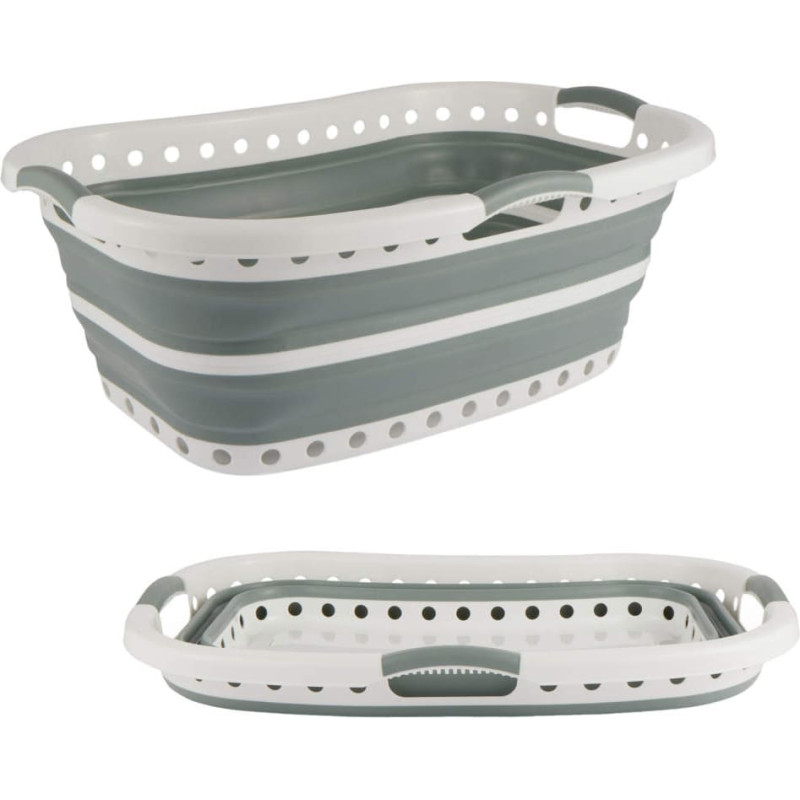 Beldray LA072979GRNFEU7 37 L Collapsible Hip Hugger Laundry Basket