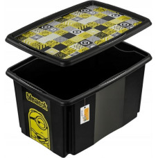 Keeeper Kaste ar vāku 45L Karolina &ldquo;Minions Mosaic&rdquo; 55,5x40x30cm melna