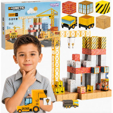 Woopie Magnetic Blocks 165pcs Cubes Construction Crane Excavator Gift 3D