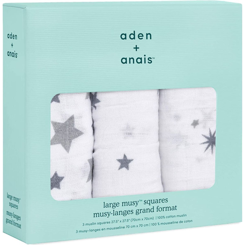 Aden &Amp; Anais Aden+Anais Muslīna autiņi 70x70 cm "twinkle", 3 gab.