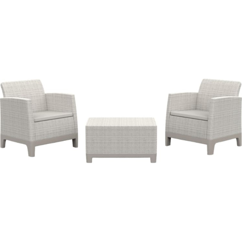 Keter Dārza mēbeļu komplekts Scandi Forma Balcony Set oļu pelēks/gai&scaron;i bē&scaron;s