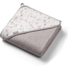 Babyono terry hooded towel 100x100cm grey 1552/03