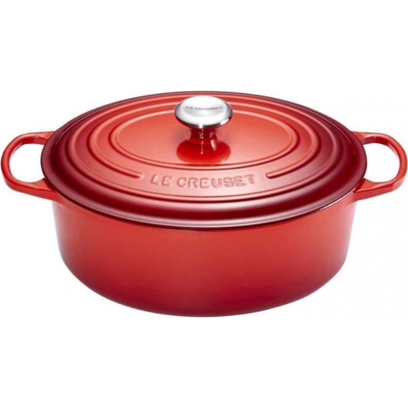 Le Creuset Čuguna katls ovāls 31cm / 6,3L sarkans