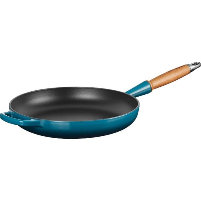 Le Creuset Čuguna panna ar koka rokturi &Oslash;28cm zila
