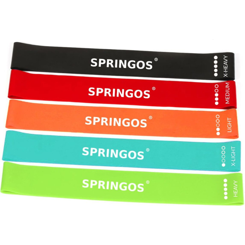 Springos Atsparumo juostų rinkinys Springos PB0012 5 vnt 60 cm