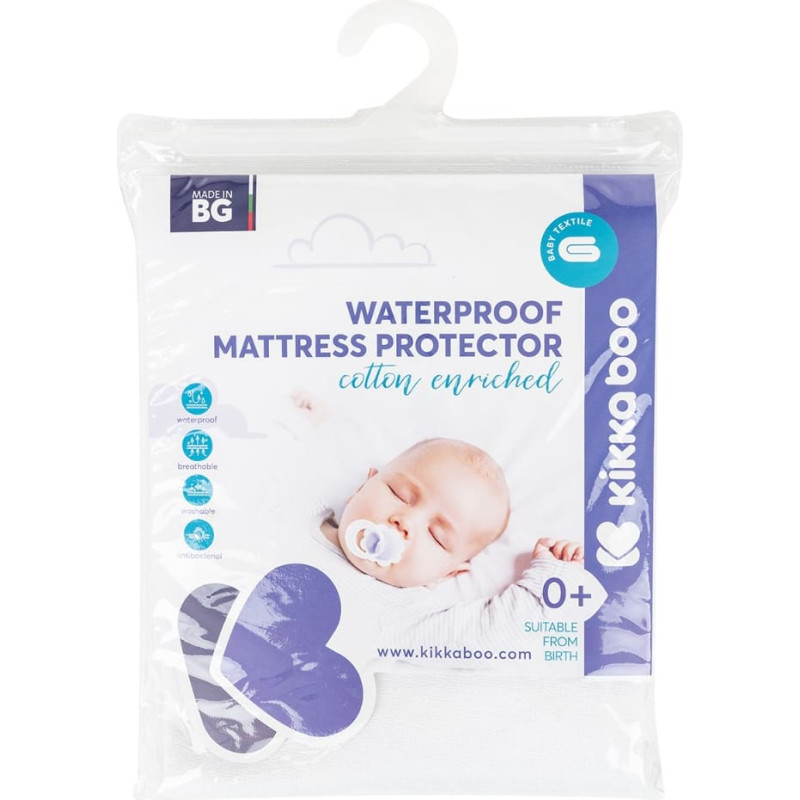 Mattress protector flat - cotton 80/50 cm for mini cot