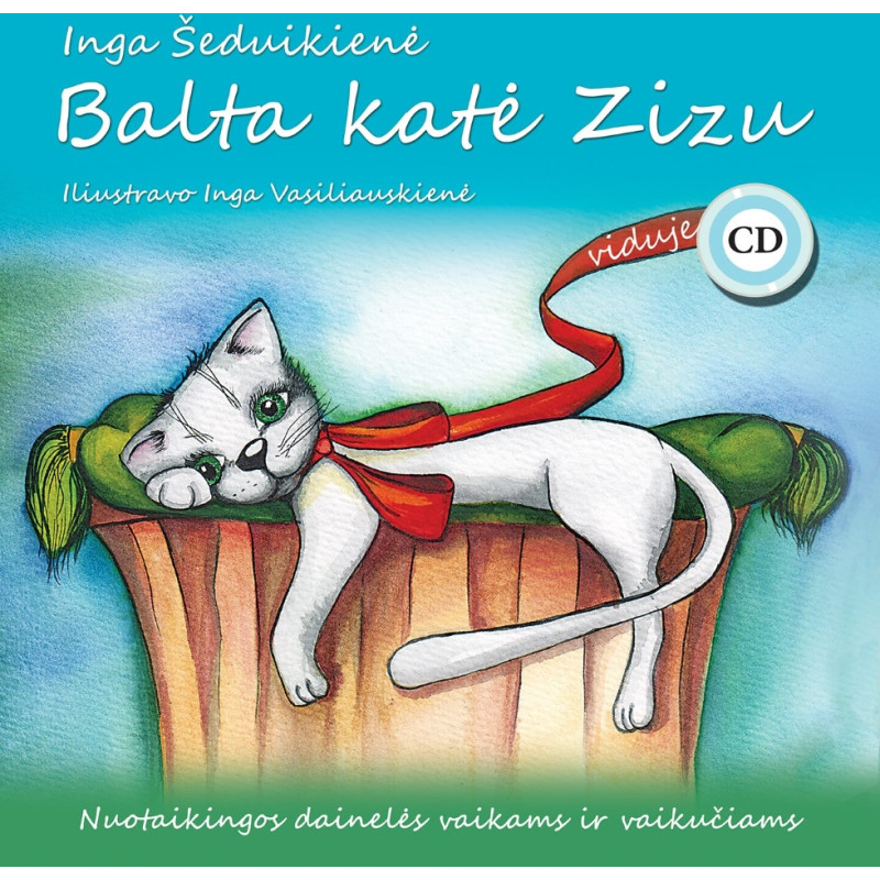 CD- Dainų knygelė su CD, Balta katė Zizu