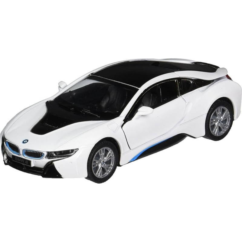 Kinsmart automobilis, BMW i8, baltas