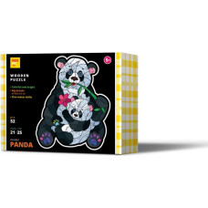 Kids Do Medinė dėlionė. PANDA. 52 vnt (A4 dydis)