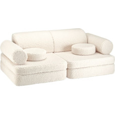 Wigiwama Cream White Settee Sofa