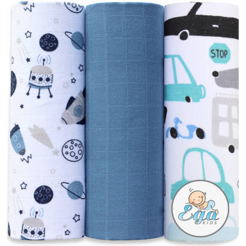 Minikid Diaper - SET - 4229 - MUSLIN - EGA - size 60x80 cm - nr. 25