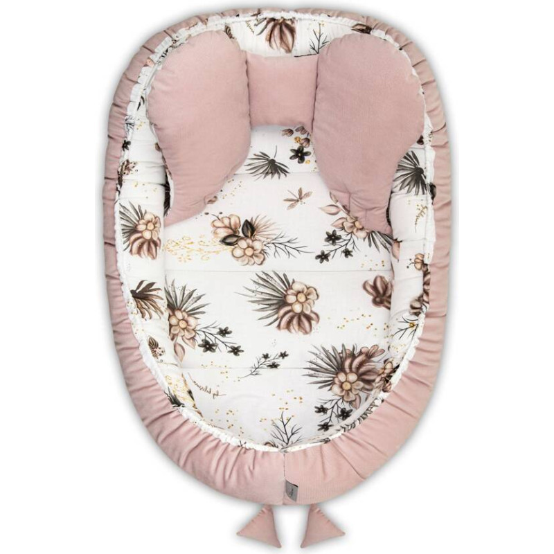 Belisima Baby Cocoon - P02-0737 - VELVET - NIGHT GARDEN - DIRTY PINK