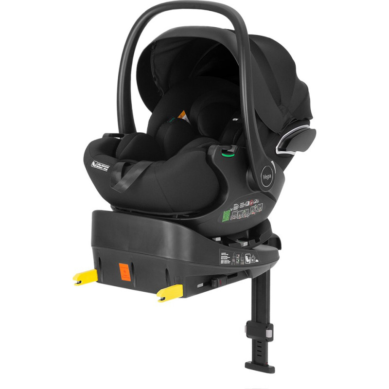 Carrello Baby automobilinė kėdutė ir pasukama bazė Carrello Vega CRL-14101/2, Absolute Black