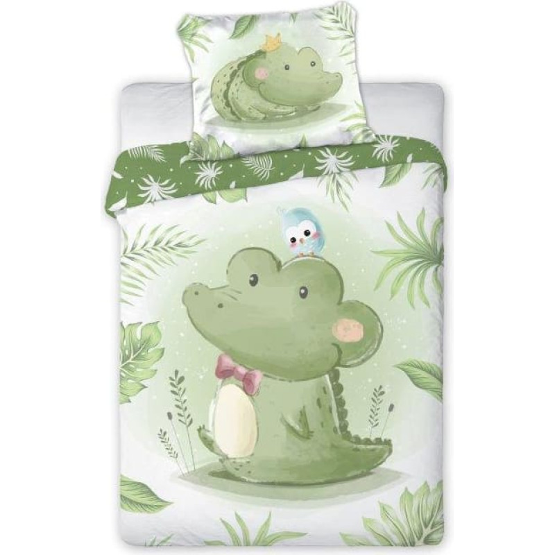 POŚCIEL KPL.PRZYTULAKI/CUDDLES 016 KROKODYL 100X135+40X60 BAW.