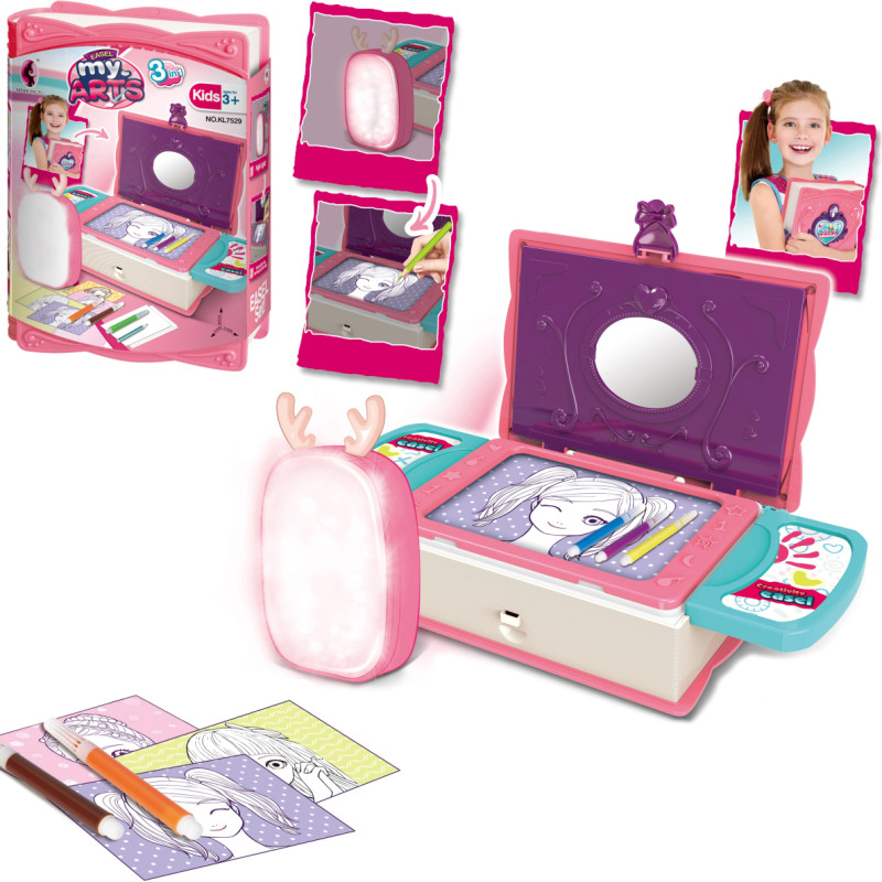 ZESTAW DO RYSOWANIA KSIĄŻKA LAMPKA