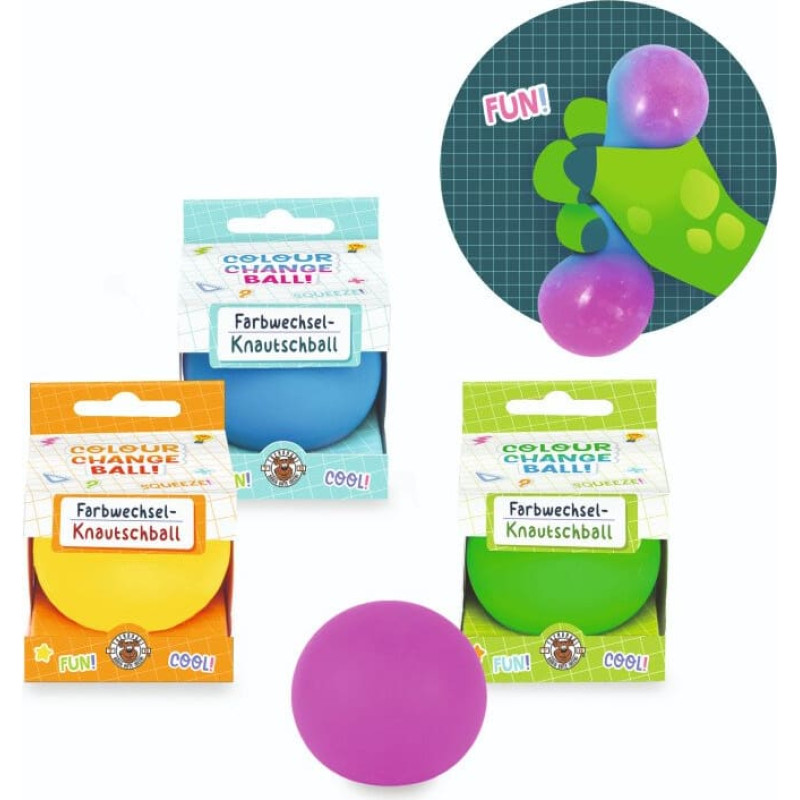Trendhaus ABC Champion HS - Spalvą keičiantis antistresinis kamuoliukas (1 vnt., 4 dizainai)