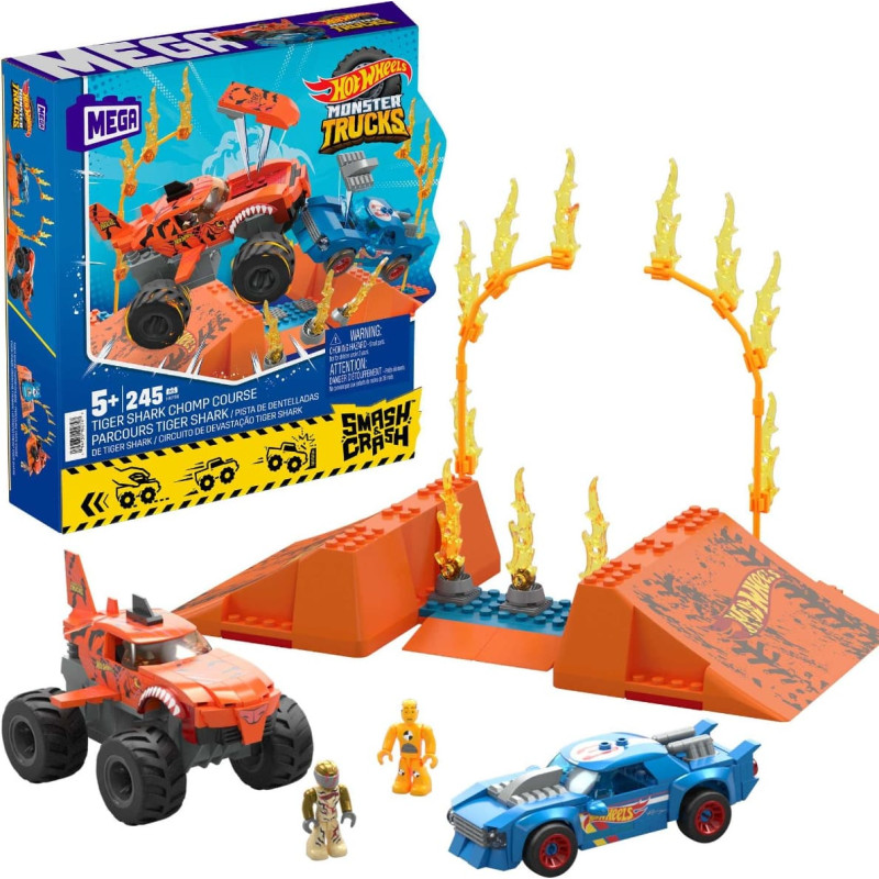 MEGA Hot Wheels išardomas monstrų sunkvežimis Tigro ryklys