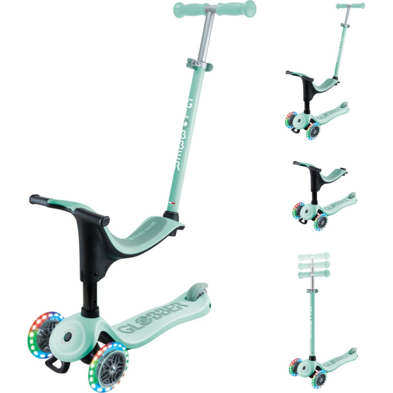 Globber skrejritenis Go Up Sporty Lights V2, piparmētru, 452-706-4