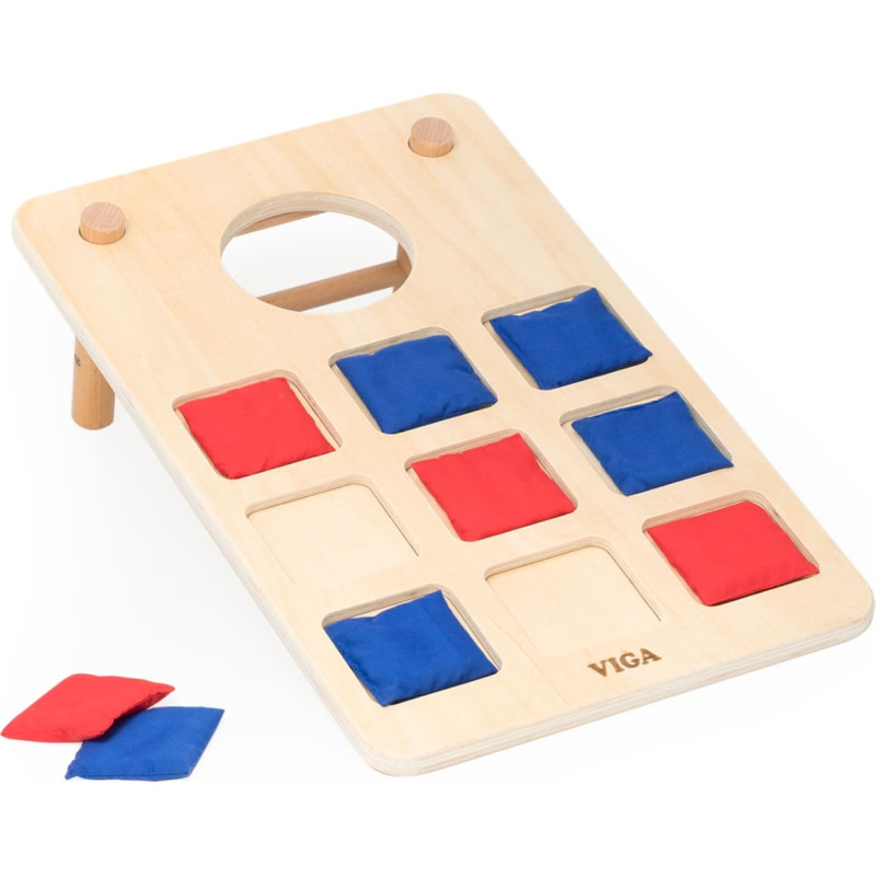 Viga Gra Zręcznościowa 2w1 Kółko i Krzyżyk + Cornhole - Rzut Do celu