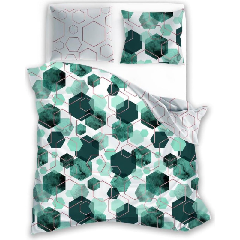 POŚCIEL KPL.220X200+2x70X80 MILAGRO VERDE 009 SATYNA BAW.