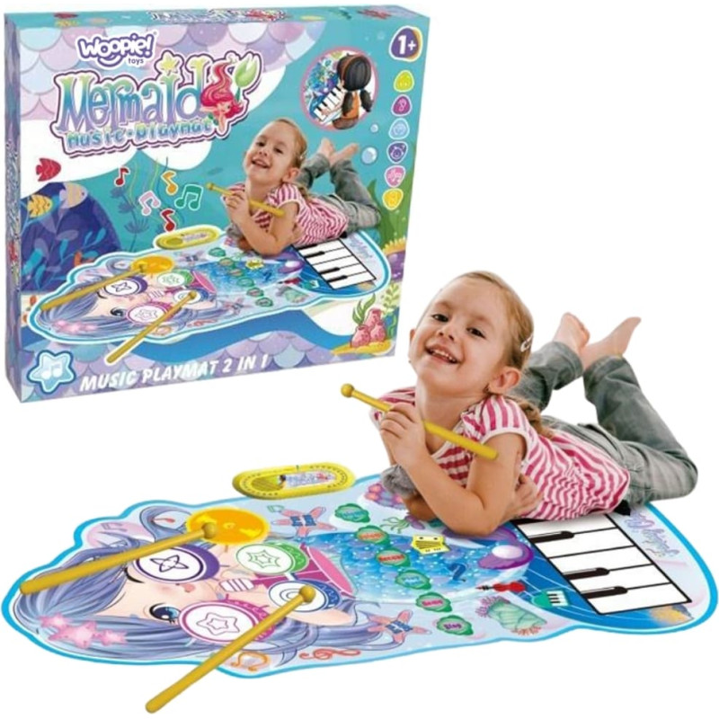 Woopie Mata Muzyczna Syrenka 2w1 Perkusja Interaktywna