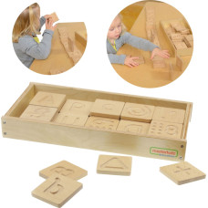 Masterkidz Zabawka Sensoryczna Rozpoznaj Dotykiem Literki Cyfry Kształty Masterkidz Montessori