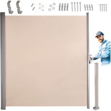 LUARO ištraukiamas šoninis ekranas terasai, 180×400 cm, smėlio spalvos
