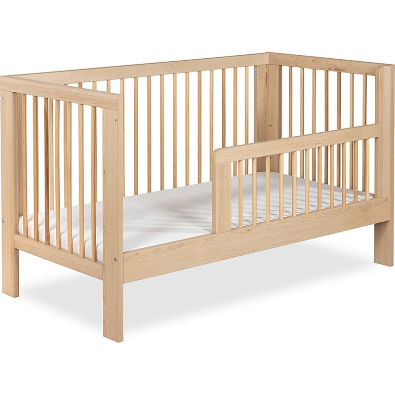 Vaikiška lovytė Klupś LittleSky OLIVIA 140×70 cm su apsauginiu borteliu, bukas