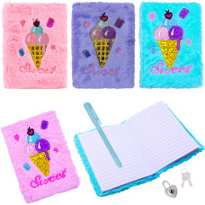 PAMIĘTNIK PLUSZOWY LODY Z DŁUGOPISEM