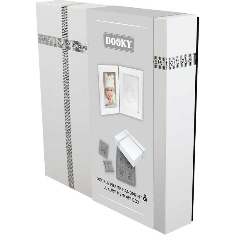 Dooky Dāvanu komplekts - Rāmis ar mazuļa nospiedumiem un atmiņu kastīte (maza)