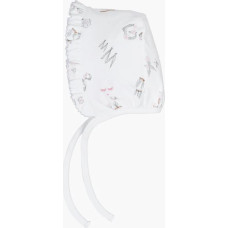 Livly Clothing Livly Kokvilnas Cepure Alphabet Flowers Ruffled Hat White