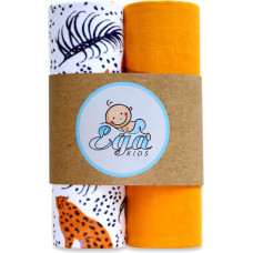 Ega Kids muslino sauskelnių rinkinys – garstyčių spalvos, dydis 60 × 80 cm (modelis 22133)