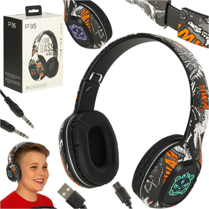 Belaidės Bluetooth ausinės „Gaming Sport“, juodos