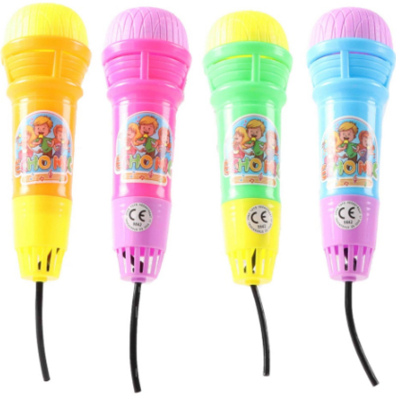 Žaislinis mikrofonas su aido garsu, 15 cm