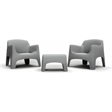 Bica Dārza mēbeļu komplekts Set Ibiza Terrace gaiši pelēks