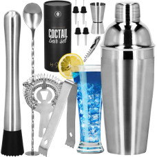 Springos Barmeno rinkinys kokteiliams ir gėrimams, 11 elementų, Springos KI0156, 750 ml, pagamintas i&scaron; nerūdijančio plieno
