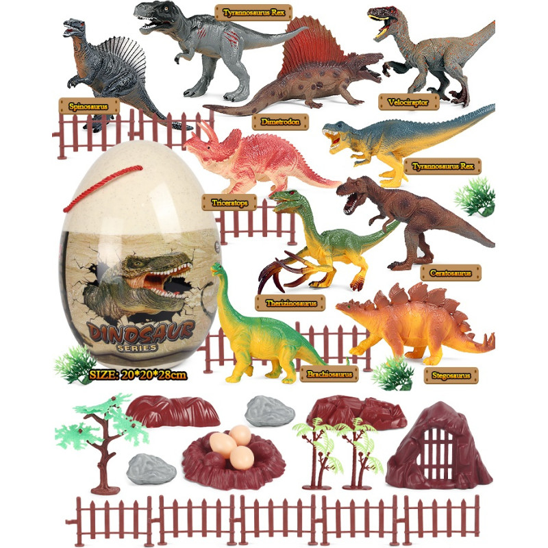 Dinosauruse komplekt muna sees