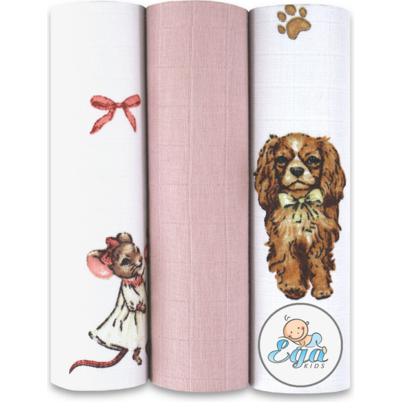 Ega Kids Diaper - SET - 0312 - MUSLIN - EGA - size 60x80 cm  - nr 73