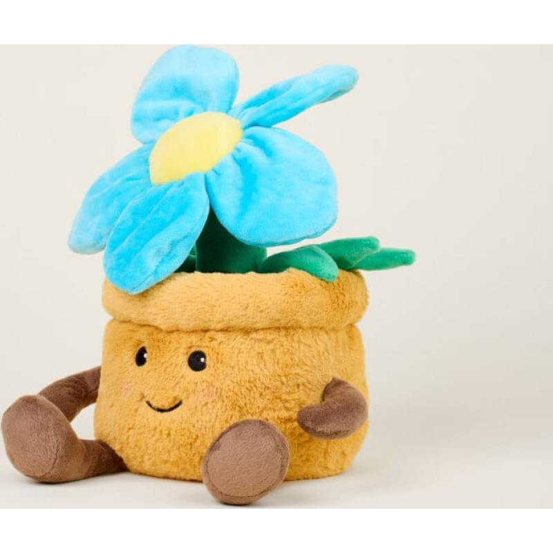 Warmies - &Scaron;ildomas žaislas - Mėlynas gėlių vazonas