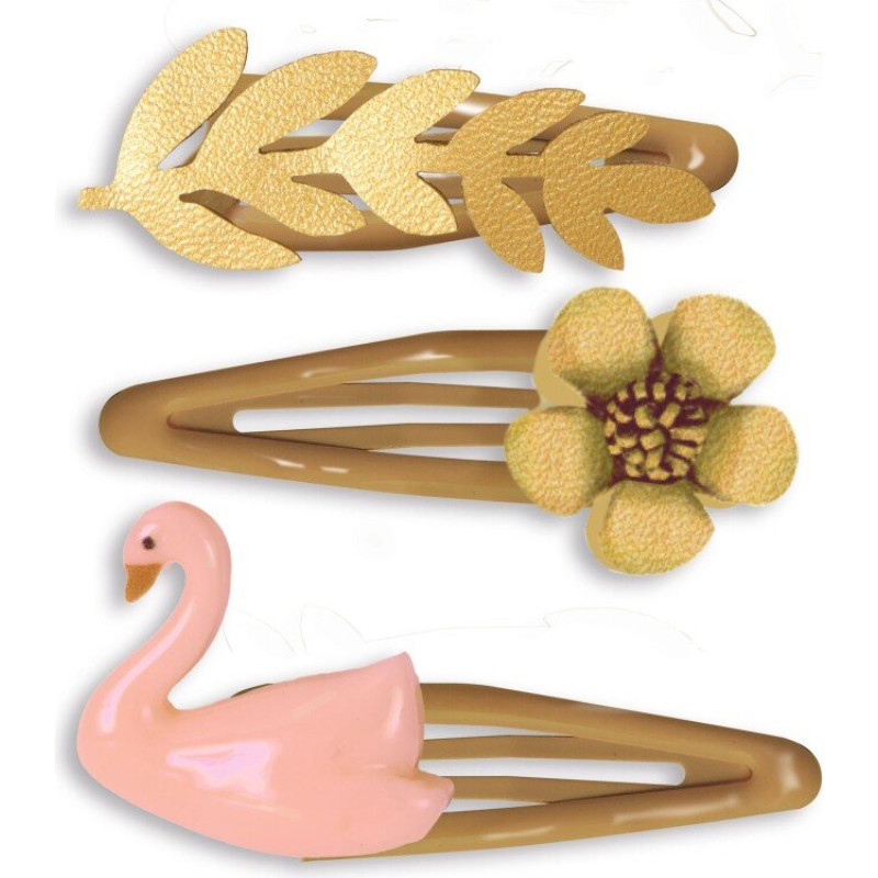 Djeco Plume - Plaukų segtukai - &Scaron;okiai (3 vnt.)