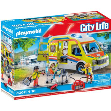 Playmobil CITY LIFE Greitosios pagalbos automobilis su &scaron;viesomis 71202
