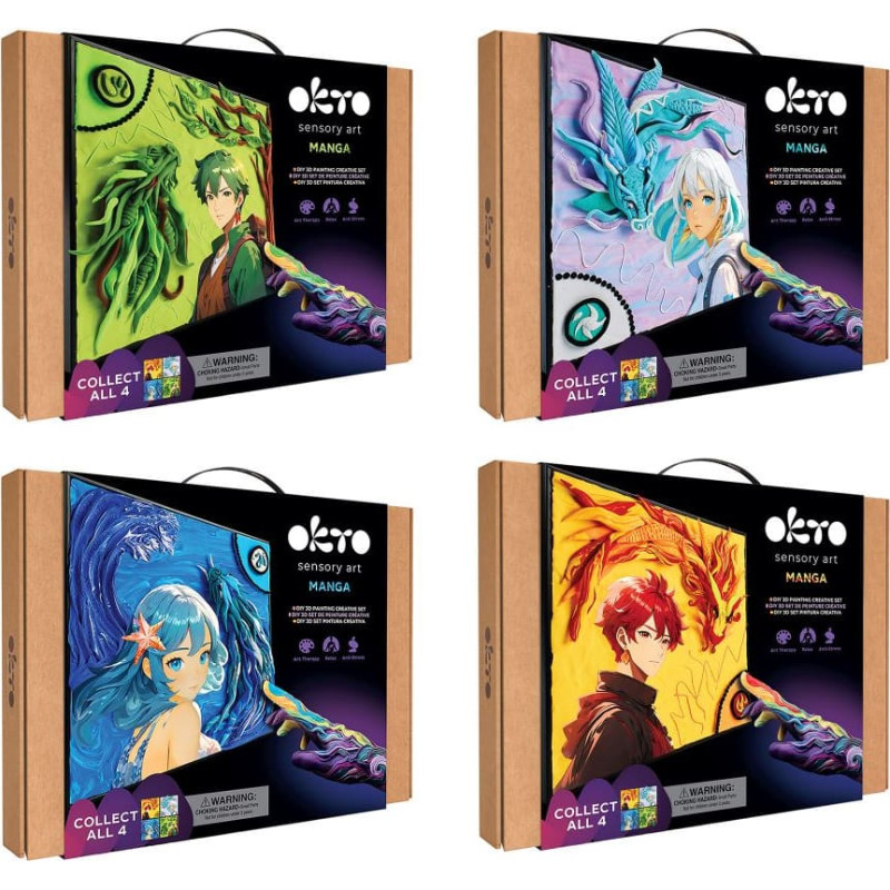 Okto Kūrybinis rinkinys Modelino rinkinys - 3D tapyba MANGA Oras (29*29 cm)