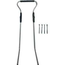 Adbor Height-adjustable push handle for sled, silver