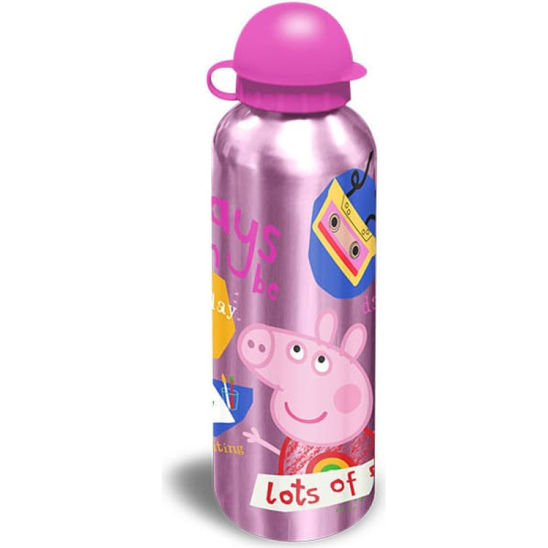 Kids Euroswan - Akcesoria Licencyjne ALU. BOTTLE 3 DESIGNS ASST. 500 ML PEPPA