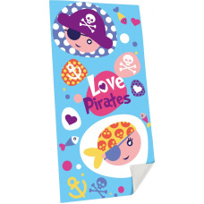 Kids Euroswan - Akcesoria Licencyjne COTTON BEACH TOWEL PIRATES 70X140CM