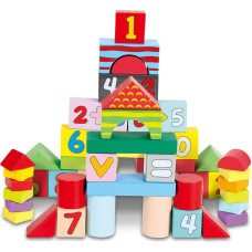 Smily Play SPW84941 Klocki drewniane 52szt.