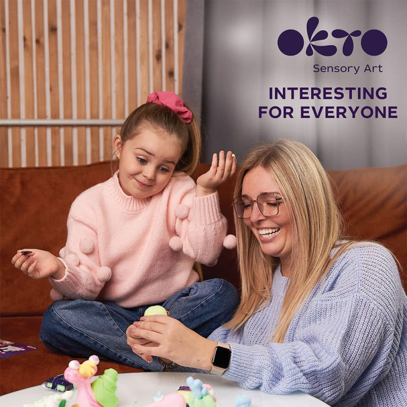 Okto Kūrybinis rinkinys Air clay Modelino rinkinys - 24 spalvų rinkinys