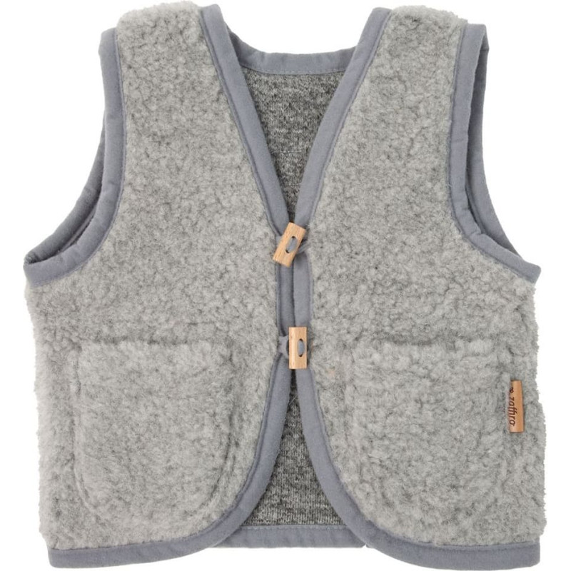 Wool baby vest Nevada 110/116 grey