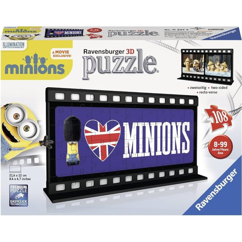 Ravensburger 3D Puzzle, 108 pcs, Minions