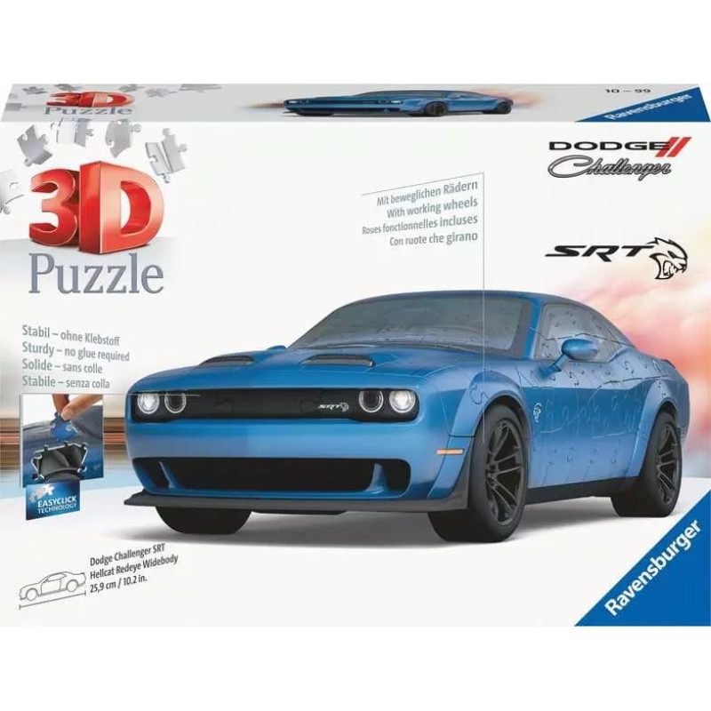 Ravensburger 3D Puzzle Dodge Challenger Hellcat, 108 pcs, 10+